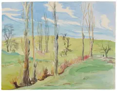 Vorfrühling by Erich Heckel, 1945, Watercolour and charcoal, offered Nov 2013