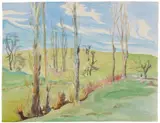 Vorfrühling by Erich Heckel, 1945, Watercolour and charcoal, offered Nov 2013