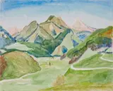Talboden by Erich Heckel, 1943, Watercolour and pencil on firm watercolour laid paper, offered Nov 2013