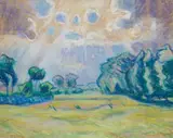 Franz Maria Jansen, Landschaft, ca. 1909/1910, Pastel