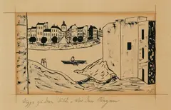 Vor dem Regen by Werner Heldt, c. 1951, Pen and ink drawing 13.5 x 22.7 (, offered Nov 2013