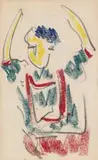 Bub mit erhobenen Armen by Ernst Ludwig Kirchner, c. 1909, Coloured chalk drawing and pencil, offered Nov 2013