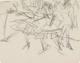 Drei Tanzende Mädchen by Ernst Ludwig Kirchner, 1914/1915, Pencil drawing, offered Nov 2013