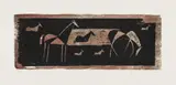Pferde auf der Weide (Fünf, eigentlich sieben Pferde) by Ewald Mataré, 1935, Woodcut in colours, offered Nov 2013