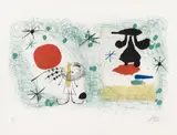 Personnage dans un jardin II by Joan Miró, 1951, Colour lithograph, offered Nov 2013
