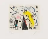 Joan Miró, Les Magdaléniens, 1958, Colour etching
