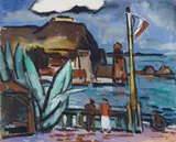 Ernst Mollenhauer, Am Hafen von Collioure, 1952, Oil