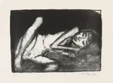 Otto Mueller, Mädchen auf der Liege (3), 1919, Lithograph
