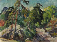 Oswald Petersen, Kiefern, 1937, Oil
