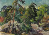 Oswald Petersen, Kiefern, 1937, Oil
