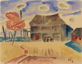 Russisches Dorf by Karl Schmidt-Rottluff, Aquarell über Bleistift auf Velin, offered Nov 2013