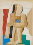 Horst Antes, Untitled, 1965, Mixed media on brownish paper