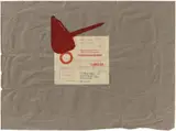 Joseph Beuys, Vorwärts, 1977, Wrapping paper, parcel sticker with screenprint and stamp. approx