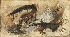 Fulmination by Bram Bogart, 1955, Oil on burlap, sold Nov 2013