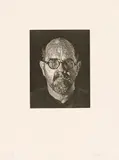 Chuck Close, S.P. I,II,III (Self Portrait), 1997, 3 works: each original linocut on chamois-coloured laid card. each