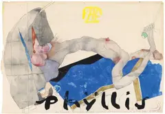 Phyllis by Horst Janssen, 1984, Watercolour, india ink and pencil on several papers, mounted together. approx, sold Nov 2013
