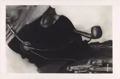 Man and pipe (Subcomandante Marcos) by Johannes Kahrs, 2003, Mixed media on card, sold Nov 2013
