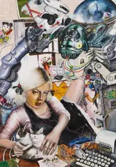 Andrea Lehmann, Zimmer 5 (Transformer), 2004, Oil, collaged on canvas
