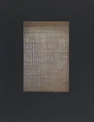 Untitled by Heinz Mack, 1961, Gouache on brown thin velour paper on black card, sold Nov 2013