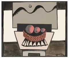 Johann Georg Müller, Untitled, 1981, Mixed media, collaged on Fabriano laid paper