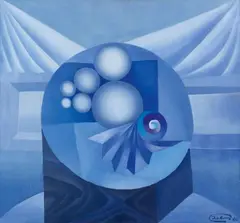 Johann Georg Müller, Jongleur Kugeln, 1960, oil on canvas