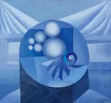 Johann Georg Müller, Jongleur Kugeln, 1960, oil on canvas