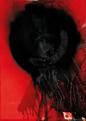 Es wird dunkel by Otto Piene, 1977, fire gouache, sold Nov 2013