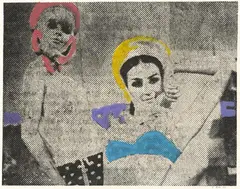 Sigmar Polke, Freundinnen II, 1967, Offset, reworked with gouache, on card