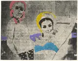 Sigmar Polke, Freundinnen II, 1967, Offset, reworked with gouache, on card