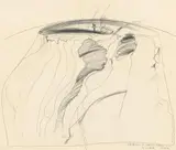 Dieter Roth, Selbstbildnis als erloschener Vulkan, 1973, Pencil on paper