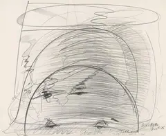 Salbicrest by Dieter Roth, 1975, Pencil on paper, sold Nov 2013