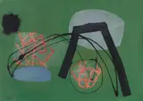 Fritz Winter, Zwischen blau und grau, 1951, Mixed media on card