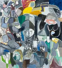 Maria Zerres, Soldat und Nutte, 1989, oil on canvas