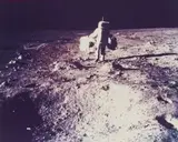 Aldrin prepares to deploy two EASEP components, Apollo 11 by Nasa, 1969, Vintage, C-Print, sold Nov 2013
