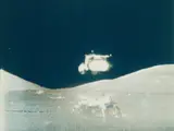 TV picture, Apollo 17: Lunar module "Challenger", liftoff from the lunar surface by Nasa, 1972, Vintage, C-Print auf Kodak-Papier, sold Nov 2013