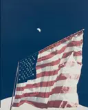 Nasa, US flag on moon, Apollo 17, 1972, Vintage, C-Print auf Kodak-Papier