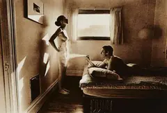Les Krims, Les Krims performing Aerosol Fiction, Buffalo, NY, 1969, Kodalith print