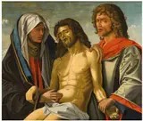 PIETÀ by in the manner of Francesco Bonsignori, Tempera on panel, sold Nov 2013