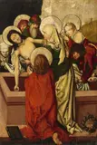 Swabian School, circa 1500, THE ENTOMBMENT, Oil on panel (parquetted)