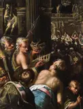 Gillis van Valckenborch, A NIGHTLY FEAST, Oil on canvas (relined)