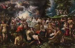Gillis van Valckenborch, THE MARRIAGE OF PELEUS AND THETIS, Oil on canvas (edges relined)