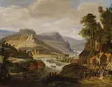 Herman Saftleven, RIVER LANDSCAPE WITH VILLAGE, Oil on panel