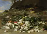 Jan van Kessel the Younger, STILL LIFE WITH VEGETABLES, Oil on copper