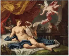 Francesco Solimena, LEDA AND THE SWAN, Oil on canvas (relined)