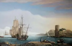 Marco Ricci, HARBOUR SCENE, Oil on canvas (relined)