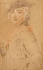 attributed to Daniel Chodowiecki, FREDERICK II, KING OF PRUSSIA, Black and brown chalk with white