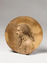 Giuseppe Angelini, A TERRACOTTA PORTRAIT MEDALLION OF A MAN, Medaillon, terracotta, Giuseppe Angelini 178(.) (GR 2.185) A fine crack to the underside of the bust