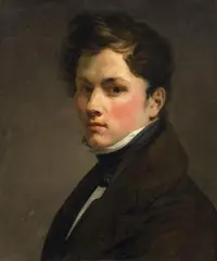 attributed to Josef Danhauser, PORTRAIT OF A YOUNG MAN, Oil on canvas (relined)