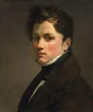attributed to Josef Danhauser, PORTRAIT OF A YOUNG MAN, Oil on canvas (relined)