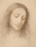 Joseph von Führich, CHRIST, AFTER LEONARDO DA VINCI, Black and red chalk